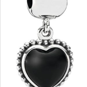 Pandora retired blank onyx charm